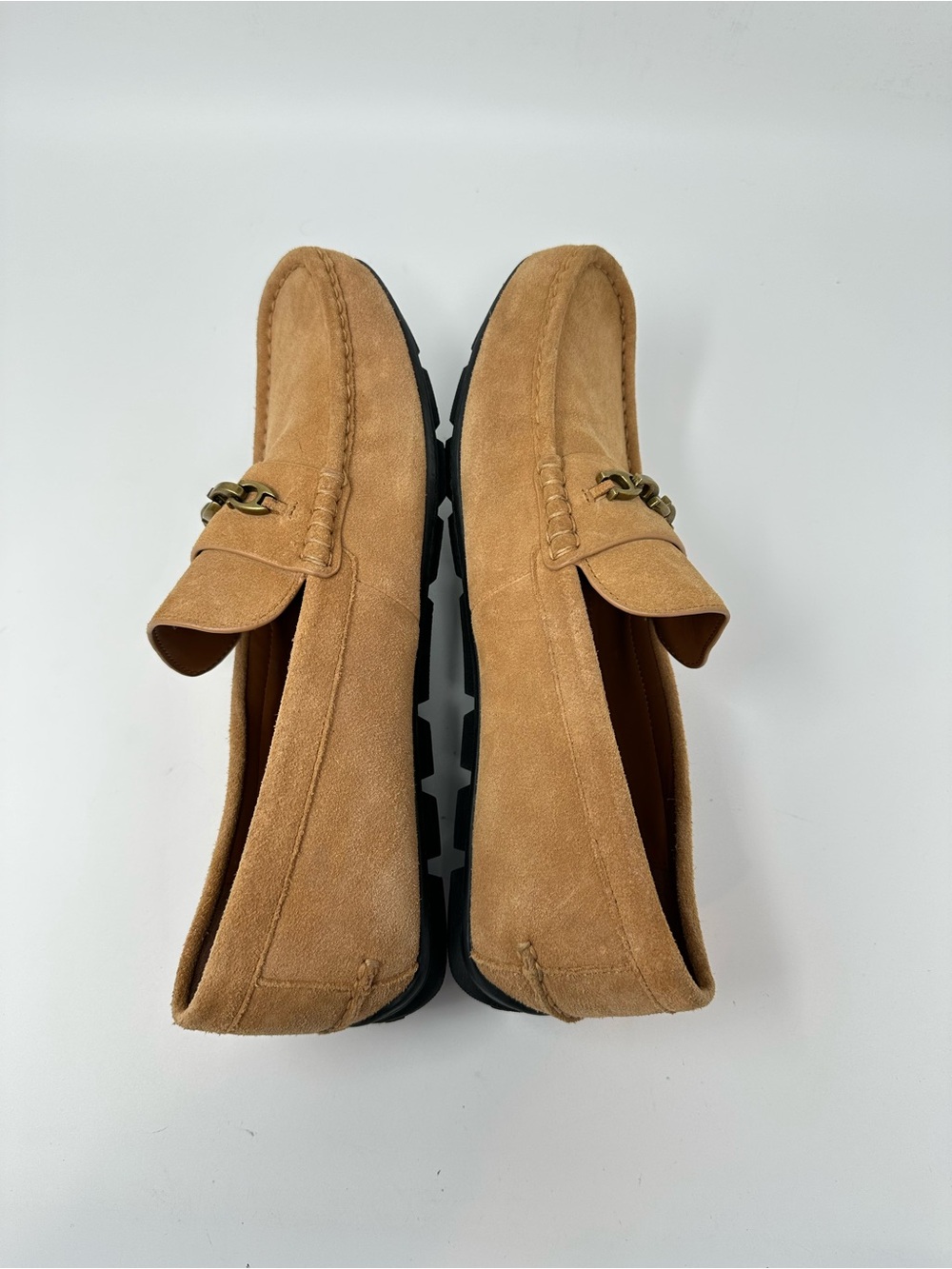Coach Mott Driver In Suede Style C8833 Tan size 10D - Picture 5 of 13